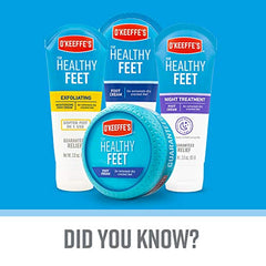 O'Keeffe's Healthy Feet Foot Cream, Healing Moisturizer, Relieves and Repairs Extremely Dry Cracked Feet, Instantly Boosts Moisture Levels, Two 3.2oz/90.7g Jars, (Pack of 2) 108484 White