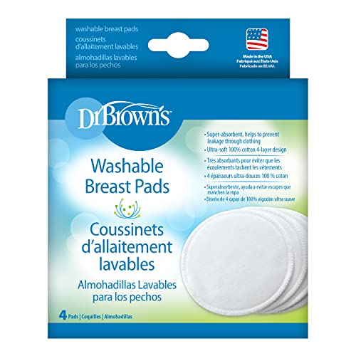 Dr. Brown's Washable Breast Pads - 4 pack, White