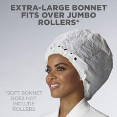 Conair Bonnet Hair Dryer, Soft Portable Bonnet Style Hair Dryer, White