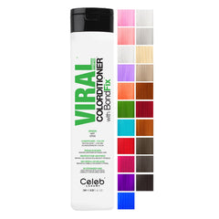 Celeb Luxury Intense Color Depositing Colorditioner Conditioner + Bondfix Bond Rebuilder, Vegan, Sustainably Sourced Plant-Based, Semi-Permanent, Viral and Gem Lites Colorditioners