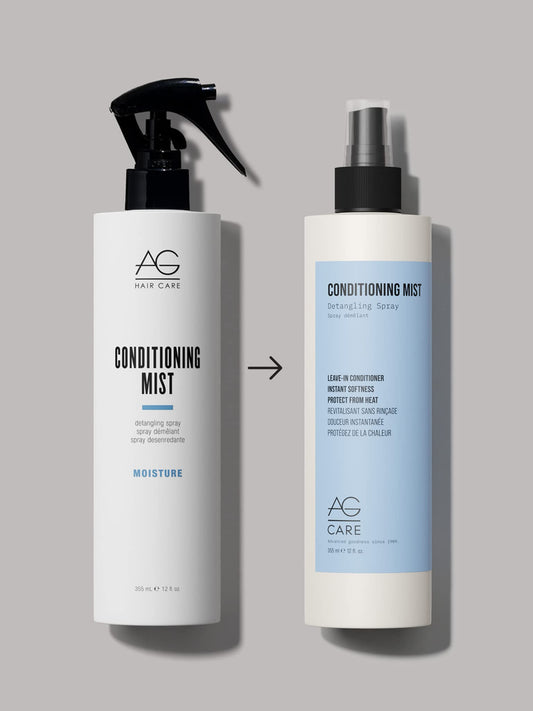 AG Care Conditioning Mist Detangling Spray, 12 Fl Oz, clear