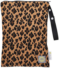 Itzy Ritzy Sealed Wet Bag with Adjustable Handle - Washable & Reusable Wet Bag with Water Resistant Lining Ideal for Swimwear, Diapers, Gym Clothes & Toiletries; Measures 11" X 14", Leopard