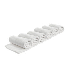 Baby Works Ultimate Bamboo Washcloths - Soft, Absorbent, Hypoallergenic Baby Washcloths Made with Rayon from Bamboo Fibers - Machine Washable - Pack of 6