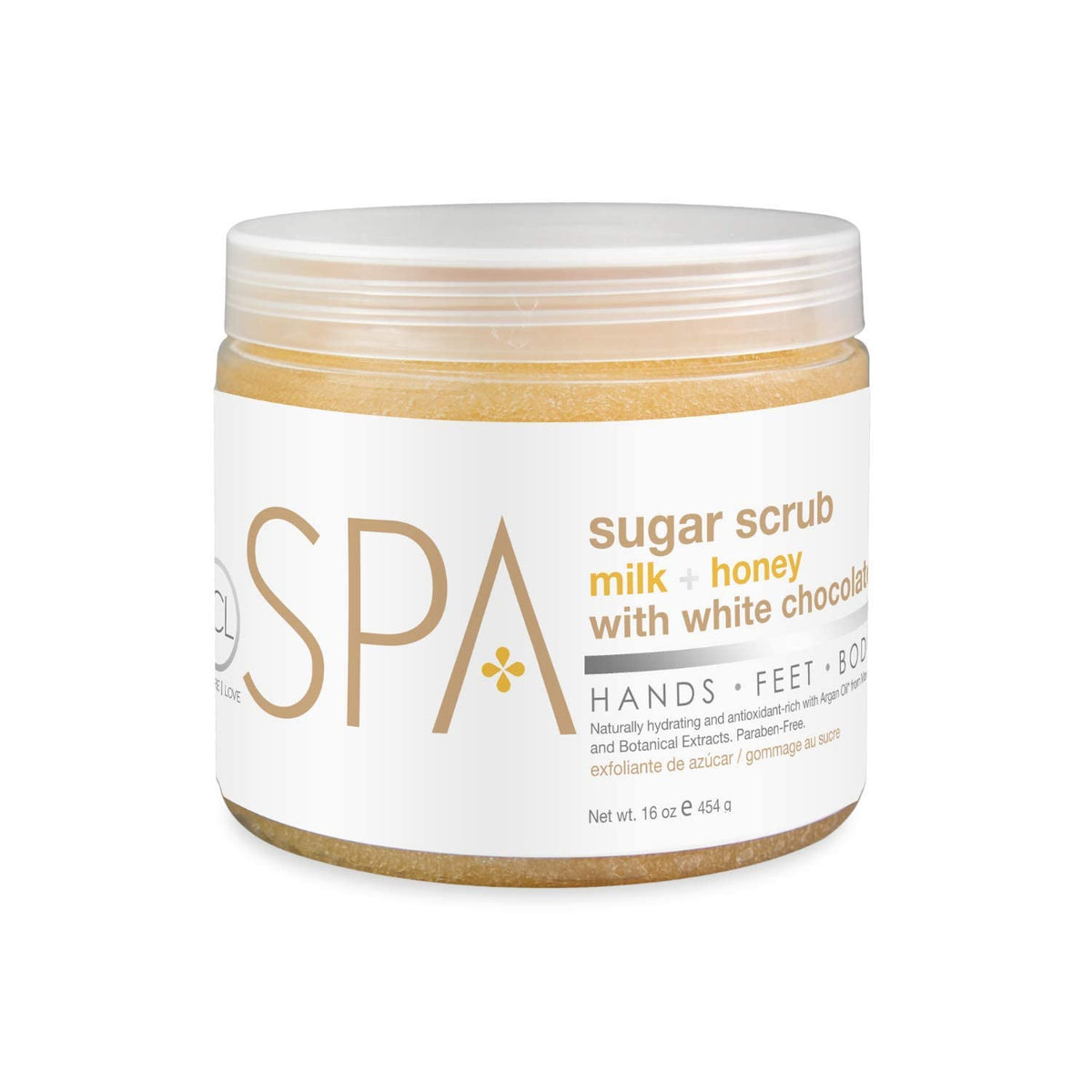 Bio Creative Lab Spa Sugar Scrub, Milk Honey and White Chocolate, 16 Ounce