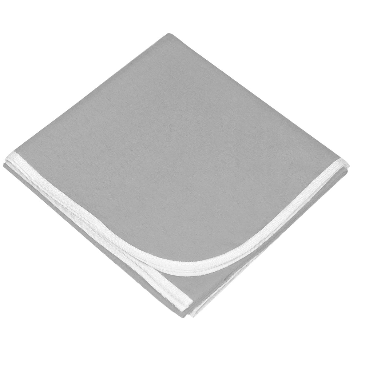 Kushies Premium Soft Newborn Flannel Receiving Blanket, 30" x 30" Square for swaddling, Solid Grey