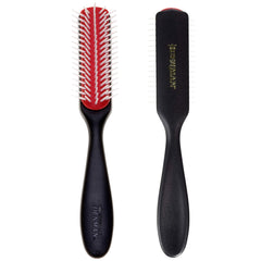 Denman Curly Hair Brush D143-5 Row Styling Mini Brush With Long Handle for Detangling, Separating, Shaping and Defining Curls and Smoothing Hair- For Women and Men