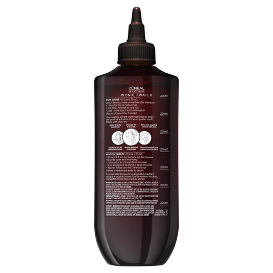 L'Oréal Paris 8-Second Wonder Water Lamellar Rinse Out Pack for All Hair Types, Infused with Protein to Resurface Damaged Hair Fibers, Silicone Free, 3x200ml