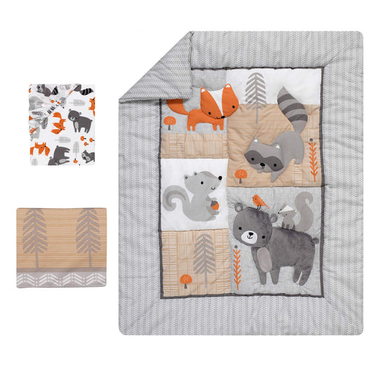 Bedtime Originals Acorn 3-Piece Crib Bedding Set