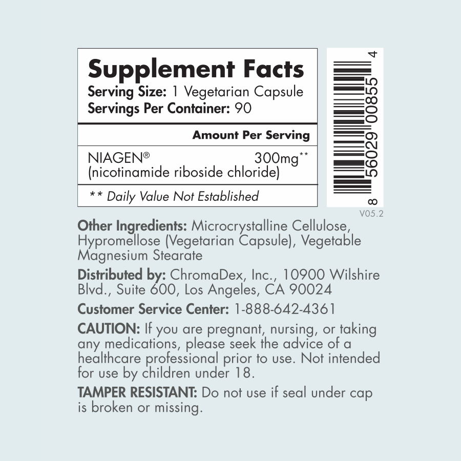 Tru Niagen® 300mg - Nicotinamide Riboside 90 Count - Zecoya