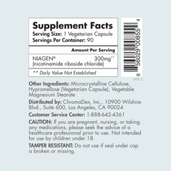 Tru Niagen® 300mg - Nicotinamide Riboside 90 Count - Zecoya